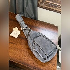 NWT | OS | Free People Cross Body Bag, Slate